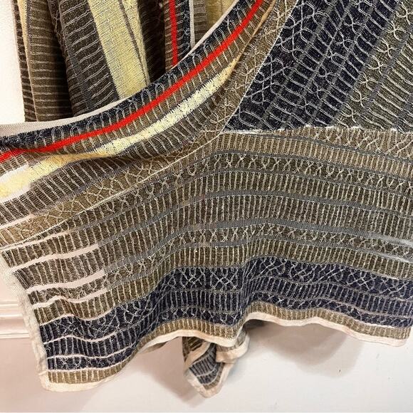 Nic+Zoe 70% linen | women’s 1X | lightweight multicolored lacey stripe cardigan - Picture 8 of 10